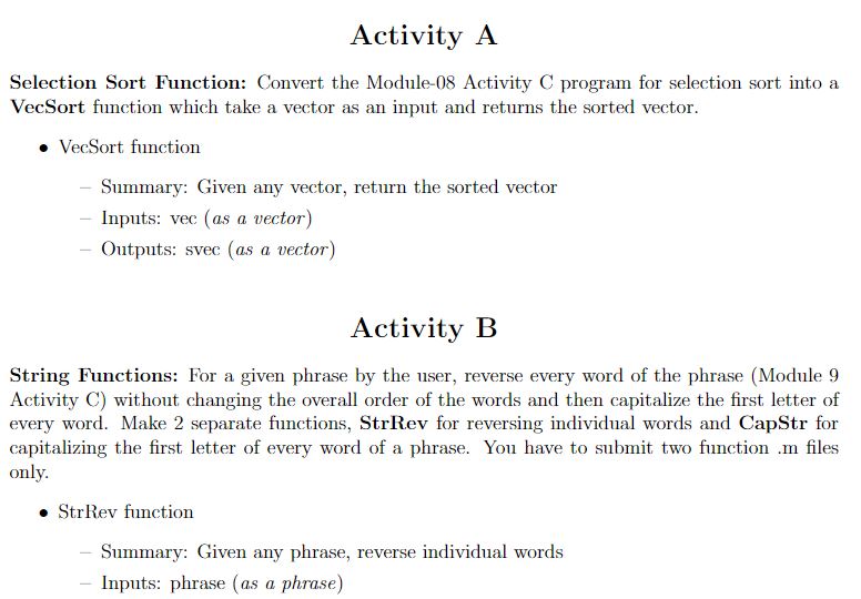 Solved Selection Sort Function Convert The Module 08 Chegg Com   Php6GC6wO