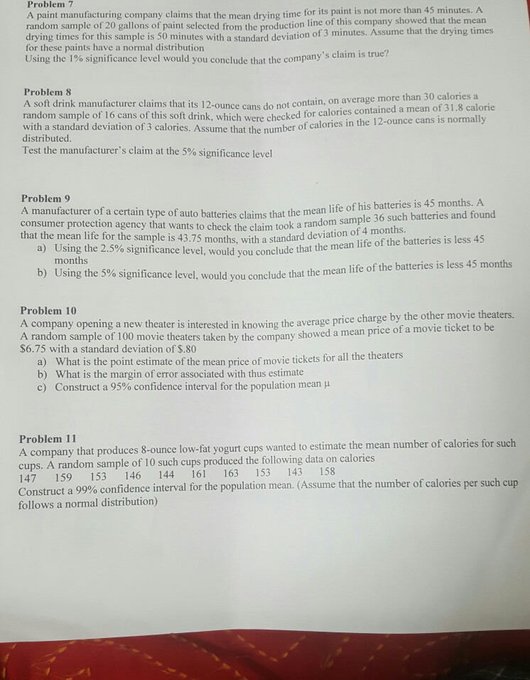 Solved Problem 1 The following table gives the number of | Chegg.com