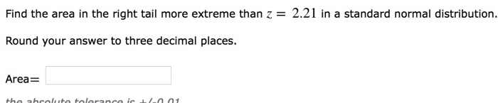 Solved Find the area in the right tail more extreme than z | Chegg.com