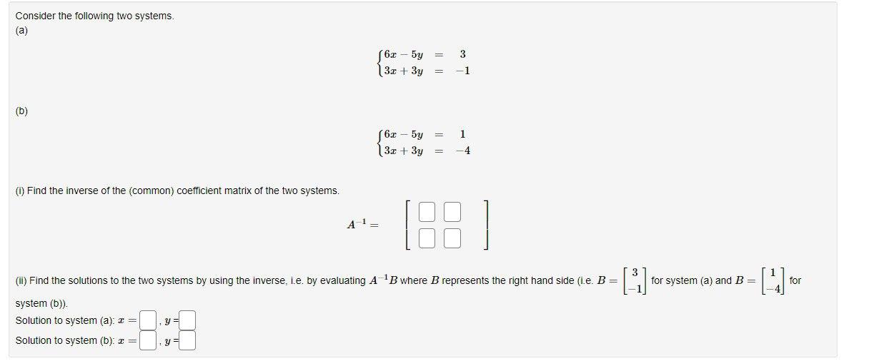 [Solved]: Consider the following two systems. (a) [ left