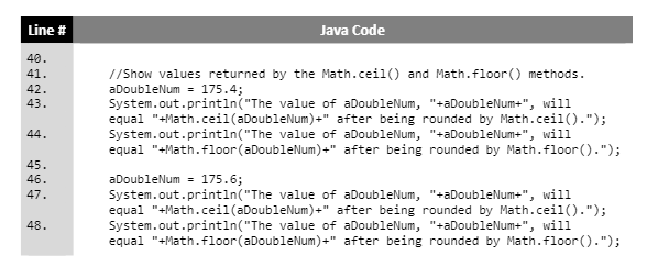 Solved Line Java Code 40 41 42 43 44 1 Show Values Chegg Com