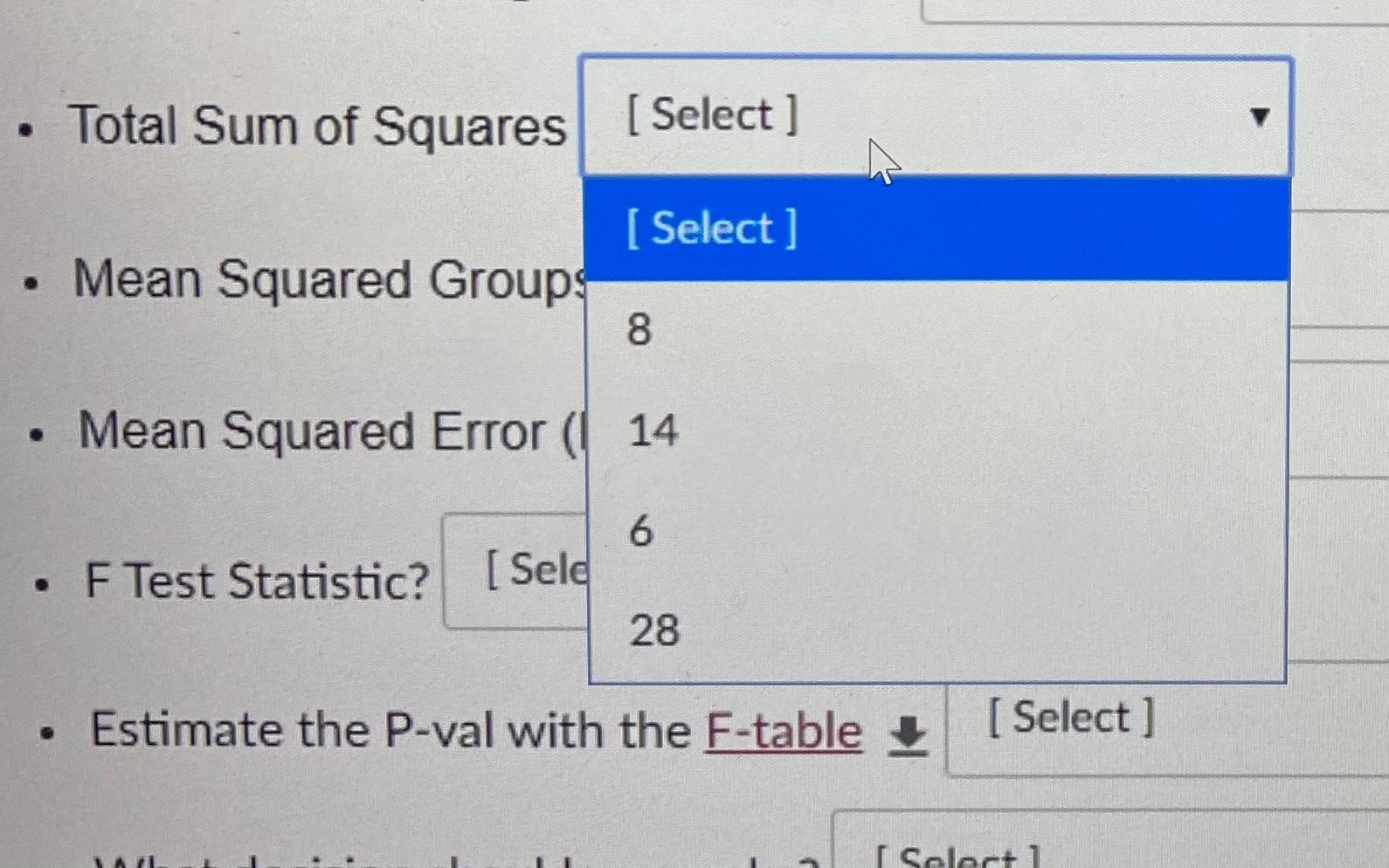 Solved Fill out the rest of the following ANOVA table for a | Chegg.com