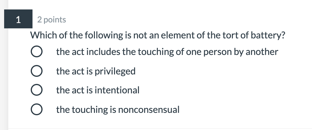 Solved 1 2 points Which of the following is not an element | Chegg.com