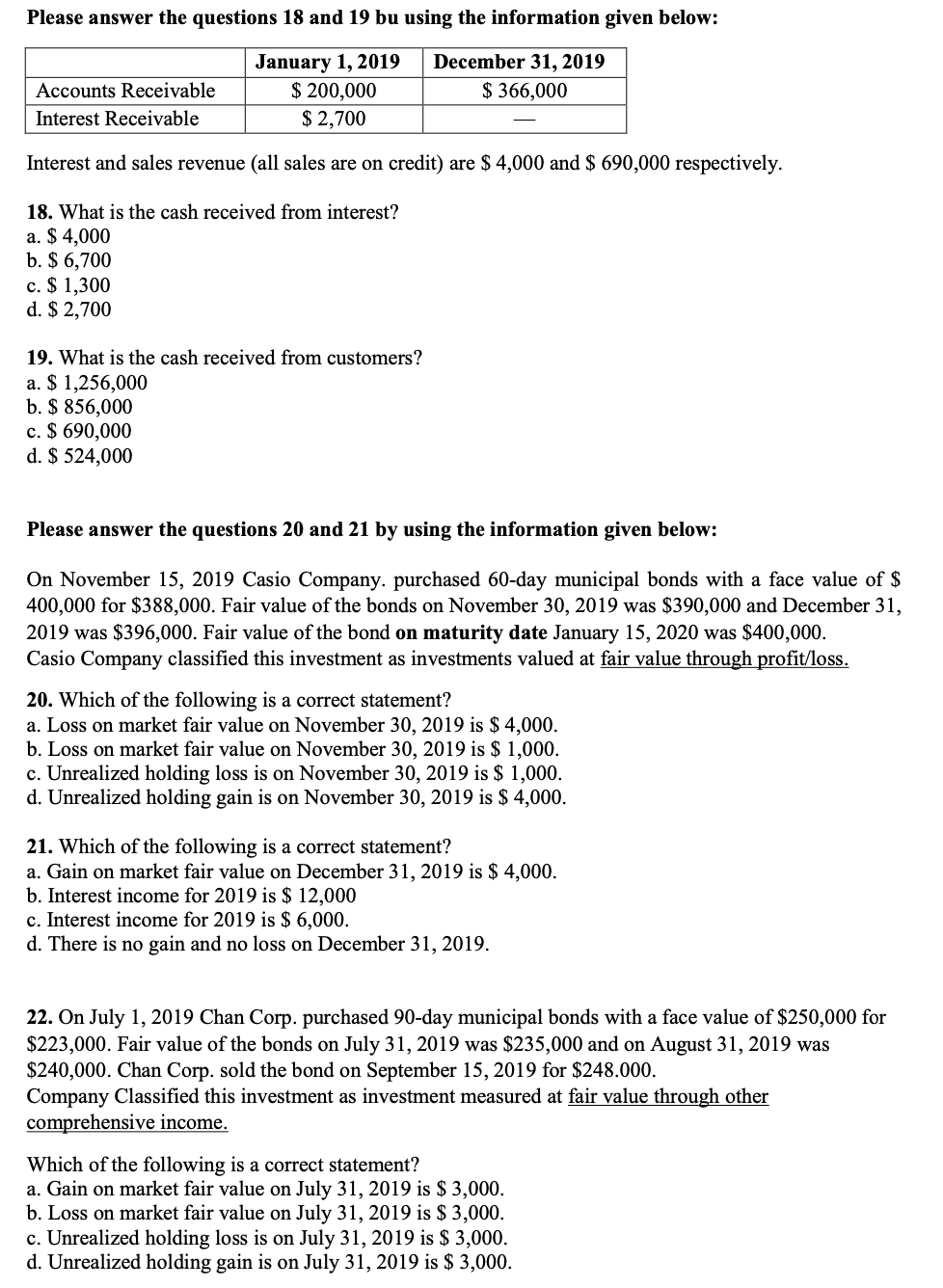 Solved Please answer the questions 18 and 19 bu using the | Chegg.com