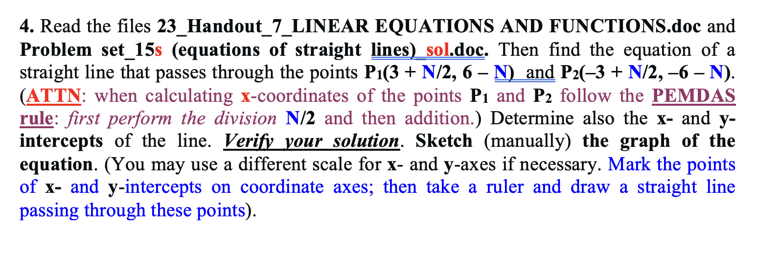 4. Read the files 23_Handout_7_LINEAR EQUATIONS AND