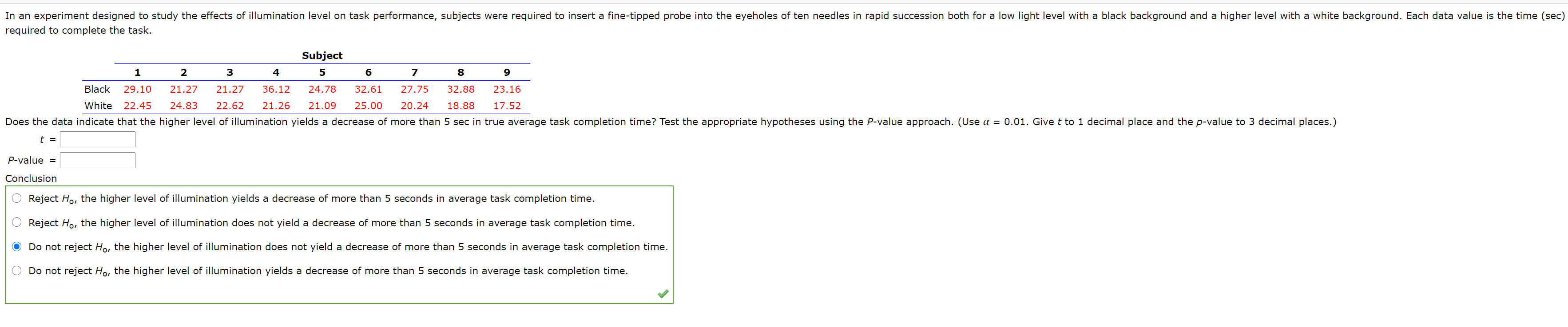 Solved In an experiment designed to study the effects of | Chegg.com