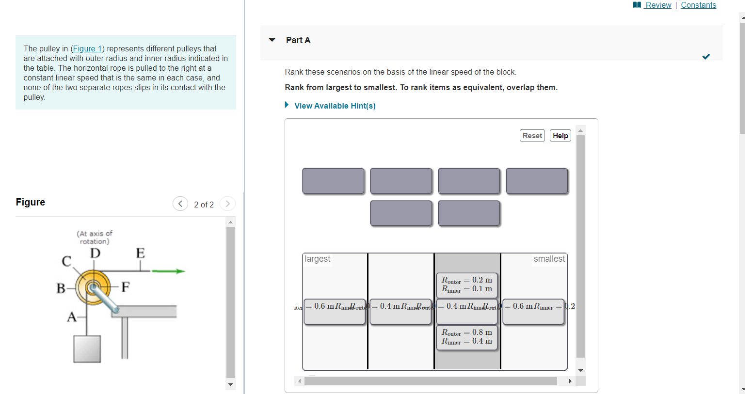 Solved The pulley in (Figure 1) represents different pulleys