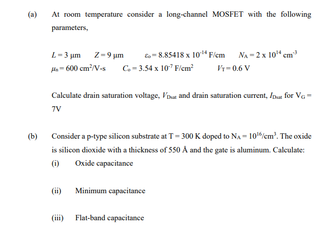 Mosfet vdsat calculation