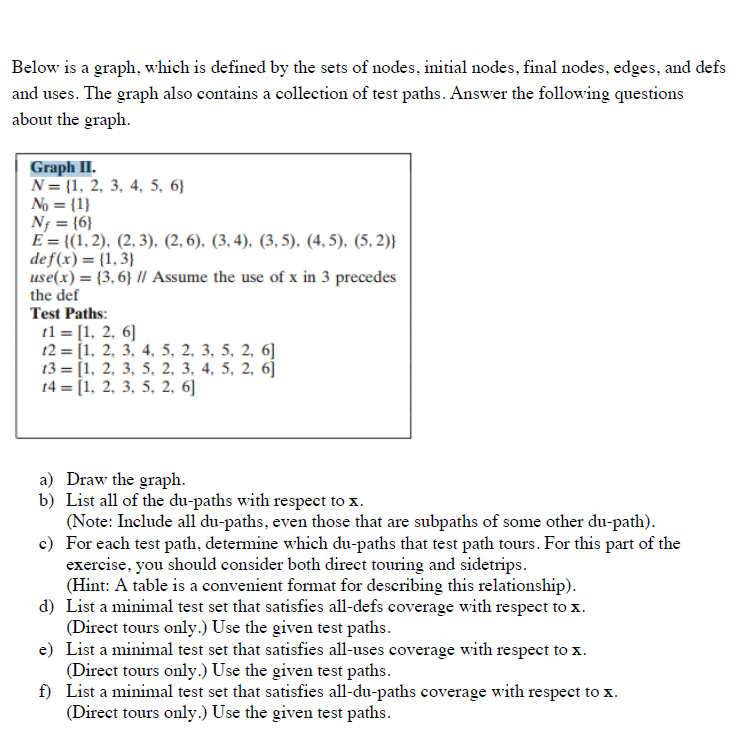 Solved Below is a graph, which is defined by the sets of | Chegg.com