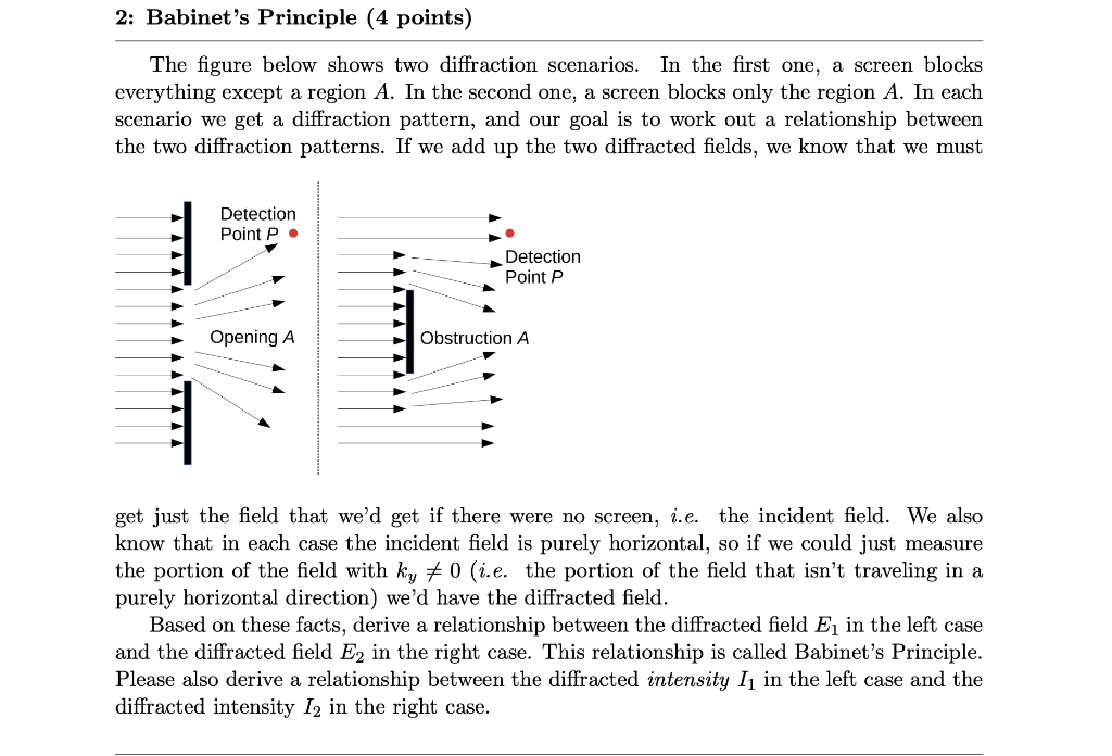 2: Babinet's Principle (4 Points) The Figure Below | Chegg.com