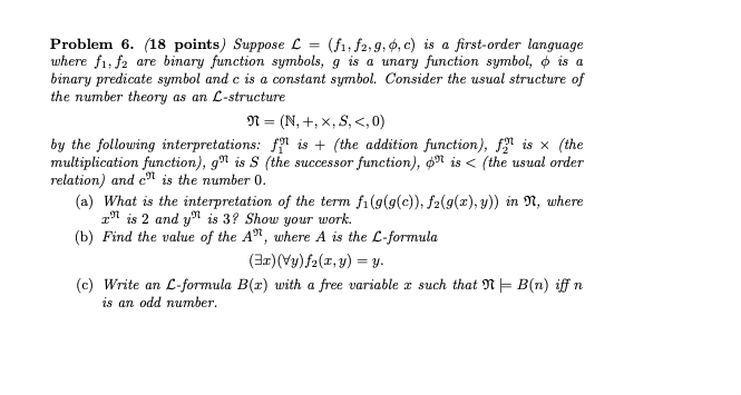 Solved a 9 Problem 6. (18 points) Suppose C (f1f2,9,6,c) is | Chegg.com
