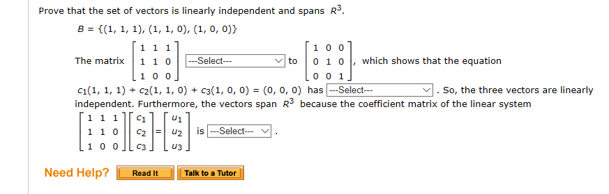 Solved Prove that the set of vectors is linearly independent | Chegg.com