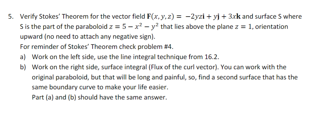 Solved Verify Stokes' Theorem For The Vector Field | Chegg.com