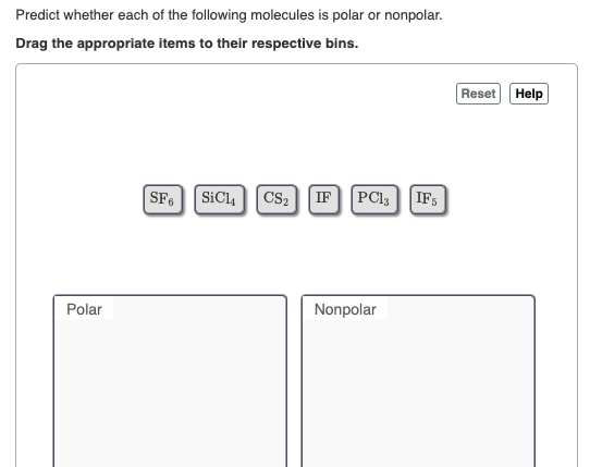 Solved Predict whether each of the following molecules is | Chegg.com