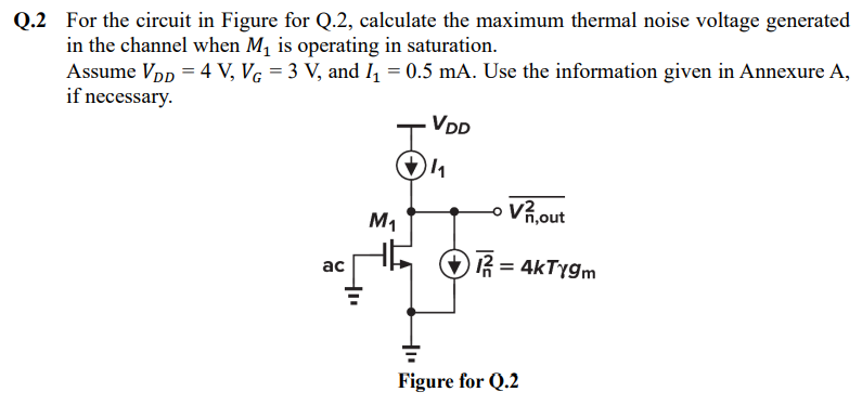 Solved Q.2 For the circuit in Figure for Q.2, calculate the | Chegg.com