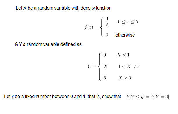 Solved Let X be a random variable with density function 1 5 | Chegg.com