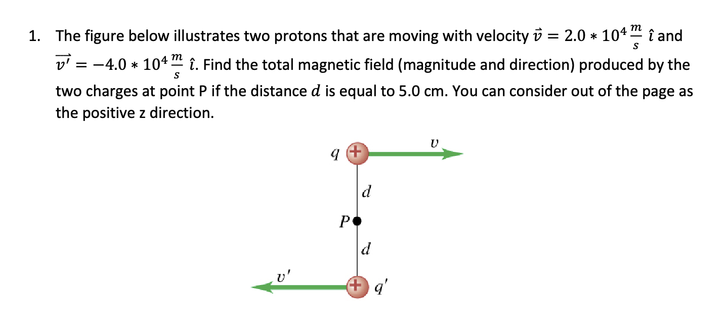 Solved The figure below illustrates two protons that are | Chegg.com