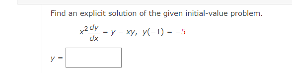 Solved Find An Explicit Solution Of The Given Initial-value | Chegg.com