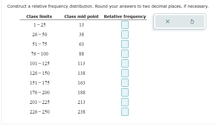 Solved \begin{tabular}{|l|r|} \hline & 18 \\ \hline 1−25 & | Chegg.com