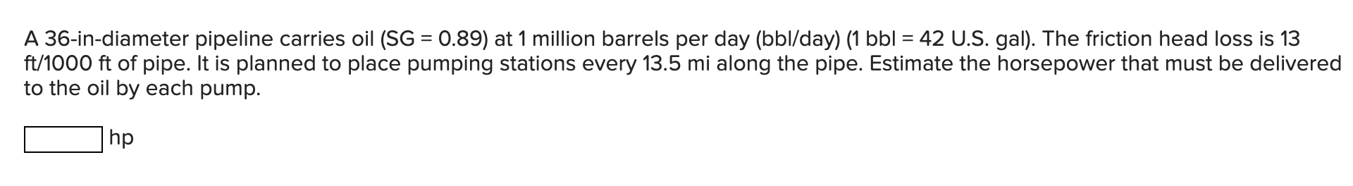 solved-a-36-in-diameter-pipeline-carries-oil-sg-0-89-at-1-chegg