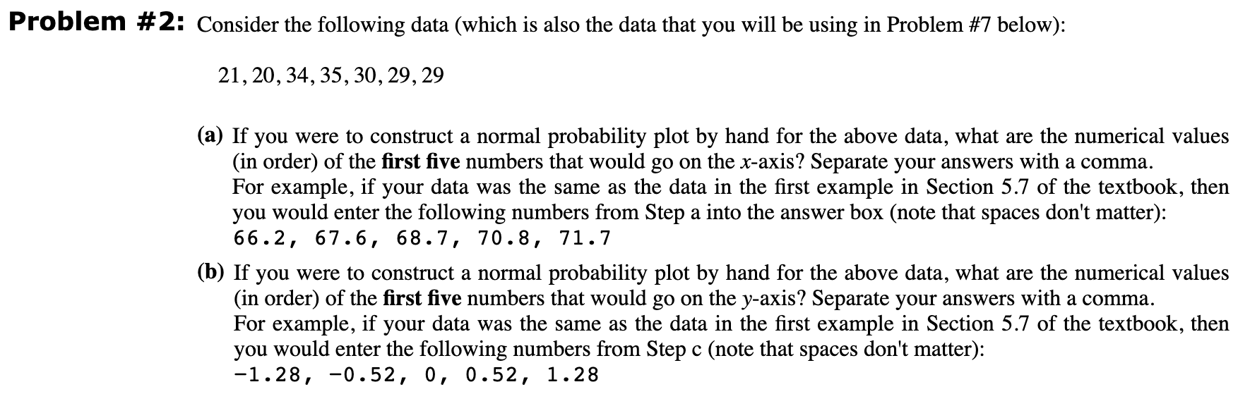 Solved Problem #2: Consider the following data (which is | Chegg.com