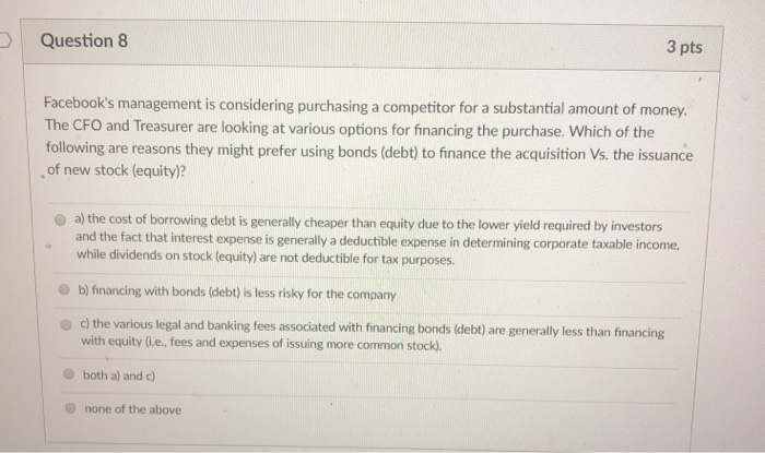 Solved D Question 7 3 pts Which of the following best | Chegg.com