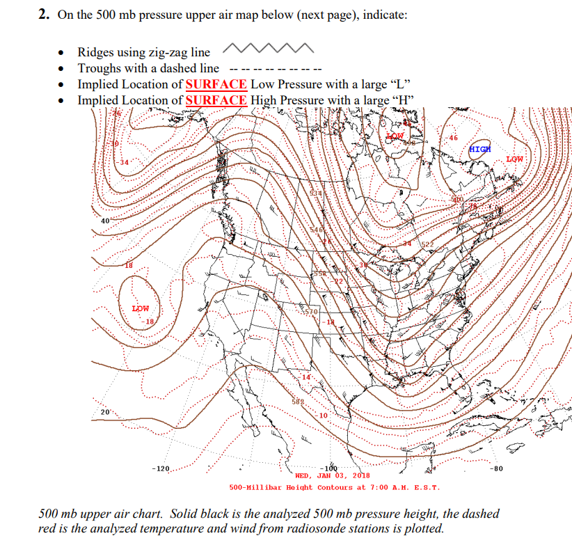Solved 2. Using standard symbols for FRONTS, indicate (on