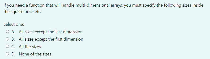 Solved If you need a function that will handle | Chegg.com