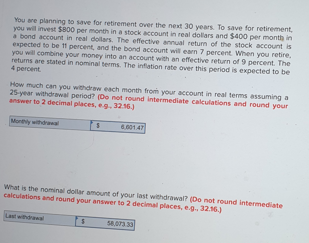 Solved You Are Planning To Save For Retirement Over The Next Chegg Com