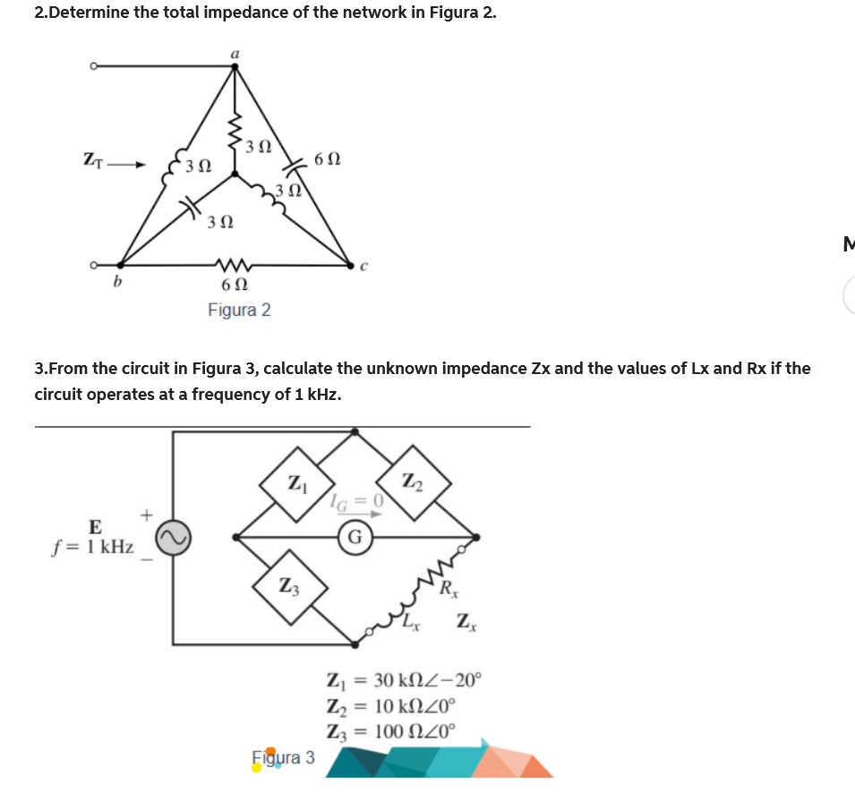 Solved 2.Determine the total impedance of the network in | Chegg.com