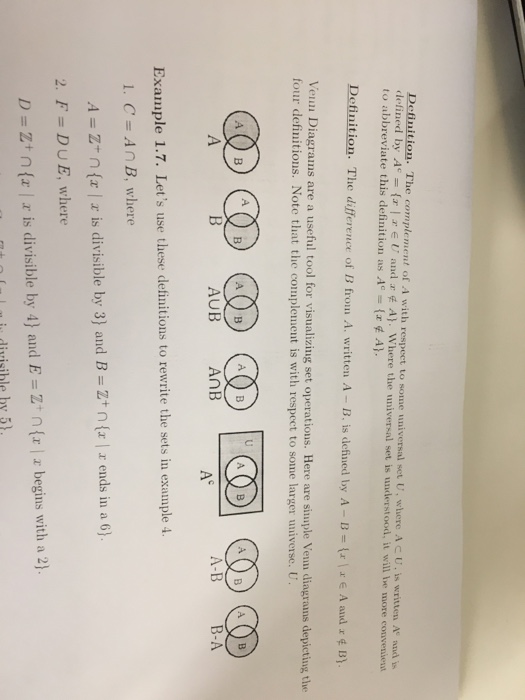 Solved Set Theorems In The Following, A. B, C, Will Be Sets | Chegg.com