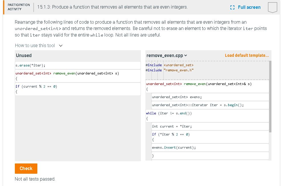 Solved I need help arranging the code in the correct order. | Chegg.com