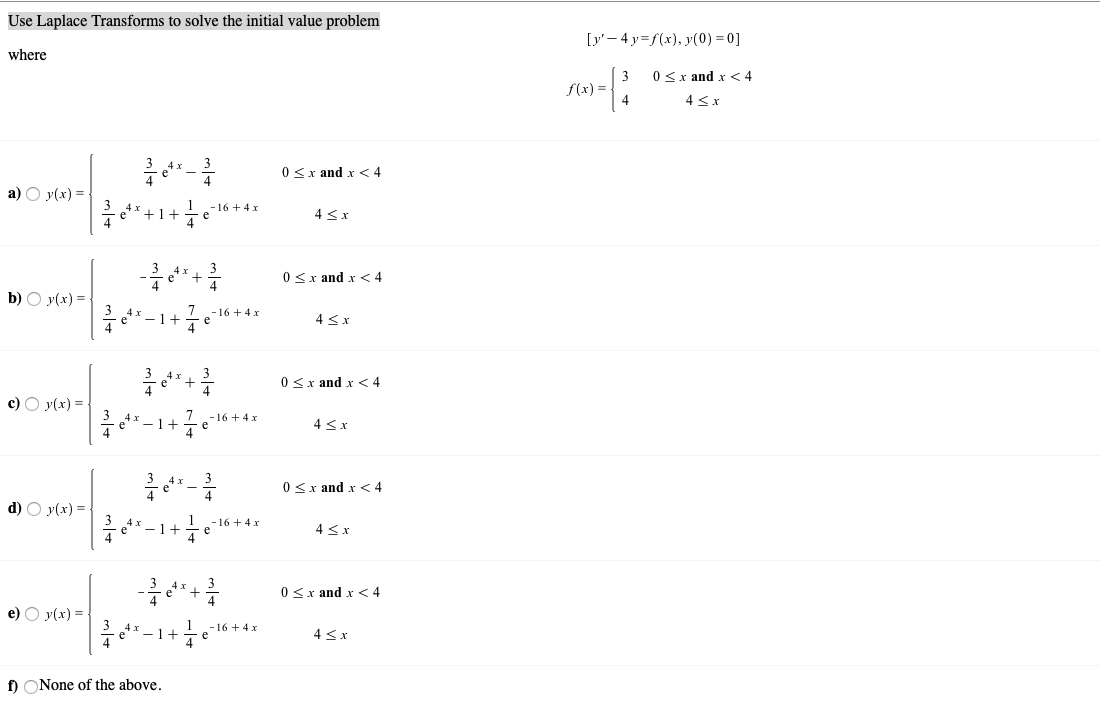 Solved Use Laplace Transforms To Solve The Initial Value Chegg