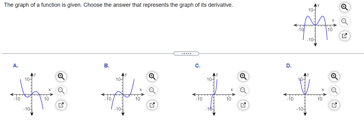 Solved The graph of a function is given. Choose the answer | Chegg.com