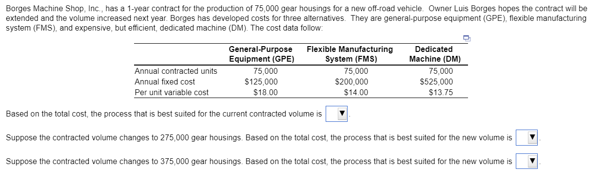 Solved Borges Machine Shop, Inc., has a 1-year contract for | Chegg.com