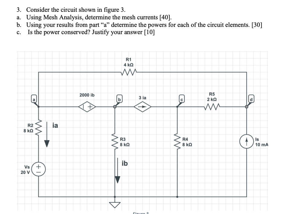 Solved 3. Consider the circuit shown in figure 3. a. Using | Chegg.com
