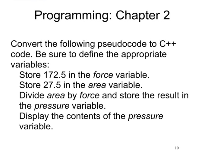Solved Programming: Chapter 2 Convert the following | Chegg.com