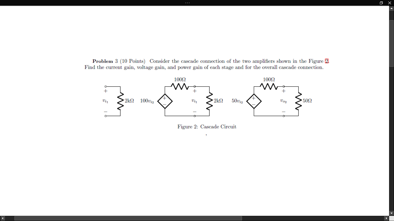 Solved X Problem 3 (10 Points) Consider The Cascade | Chegg.com