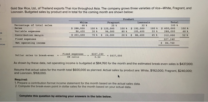 Solved Gold Star Rice, Ltd., of Thailand exports Thai rice | Chegg.com