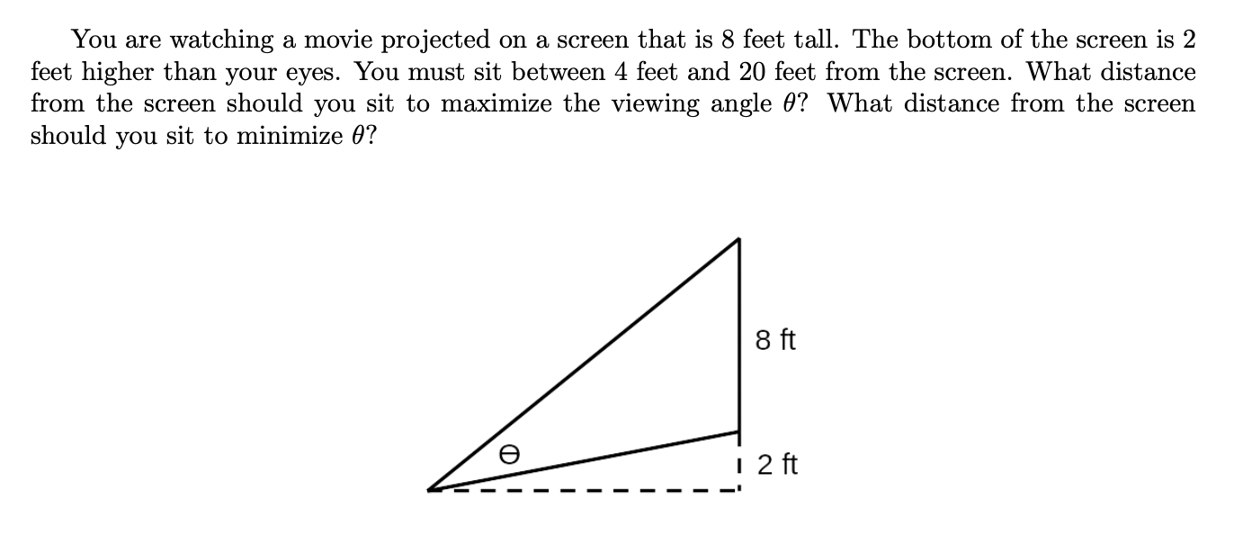 Solved You are watching a movie projected on a screen that | Chegg.com