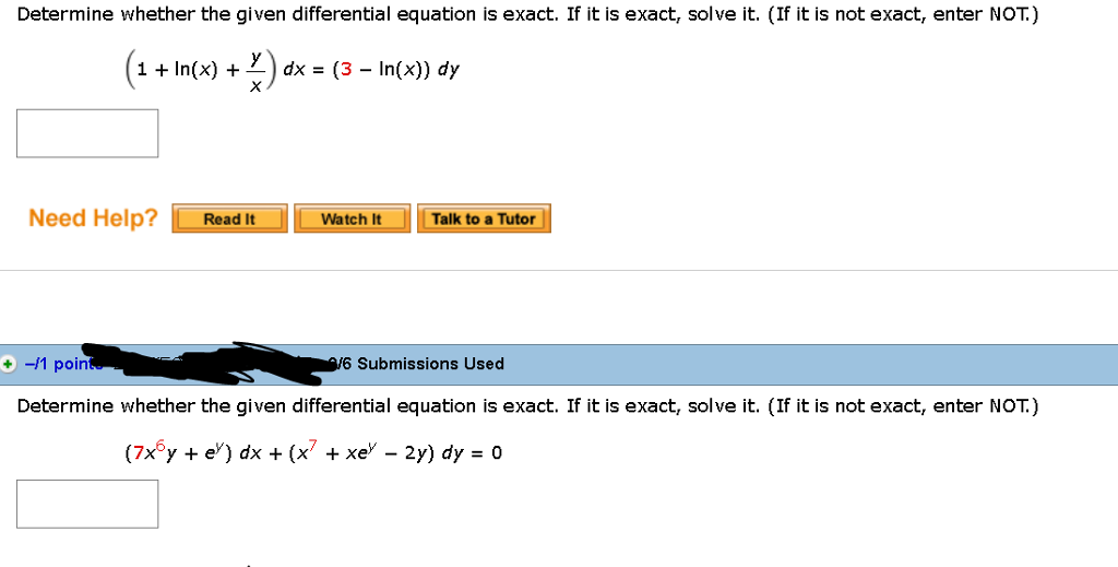 Solved Determine Whether The Given Differential Equation Is