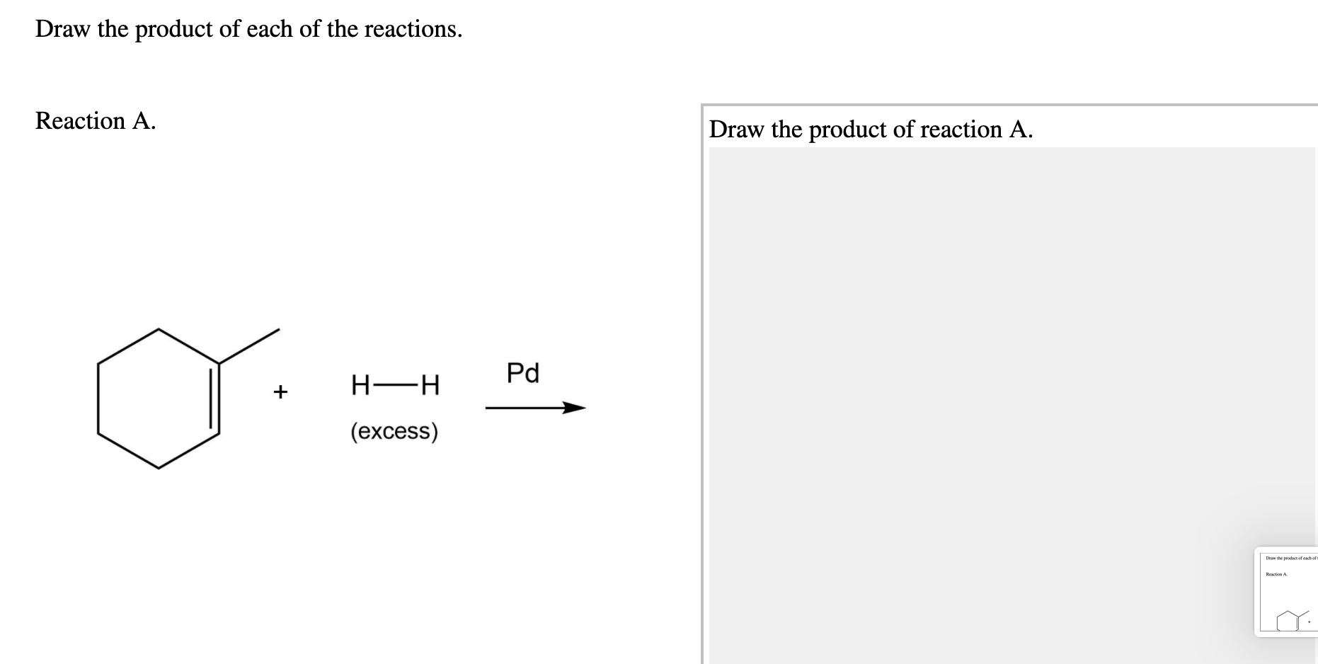 Solved Draw the product of each of the reactions. Reaction