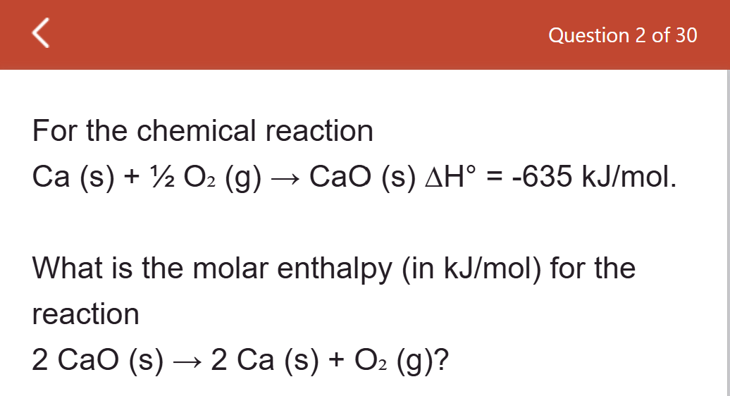Solved For the chemical | Chegg.com
