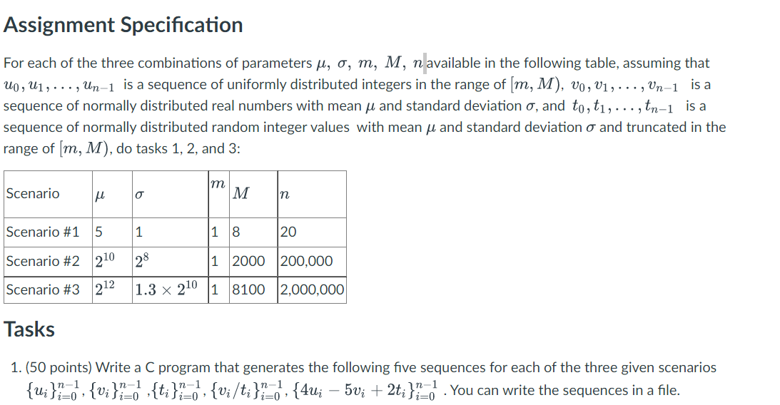 Solved Assignment Specification For each of the three | Chegg.com