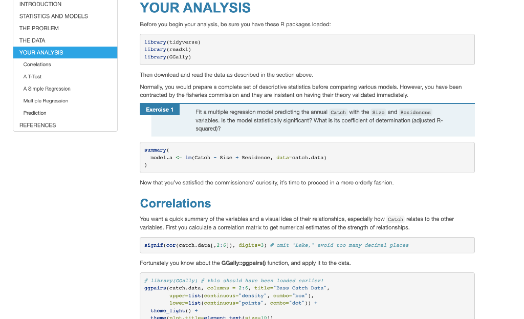 INTRODUCTION STATISTICS AND MODELS YOUR ANALYSIS THE | Chegg.com