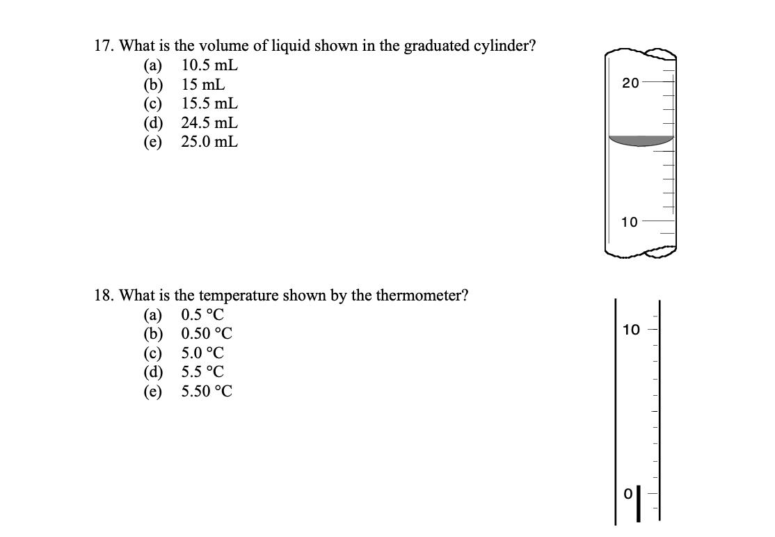 Solved What is the volume of liquid shown in the graduated