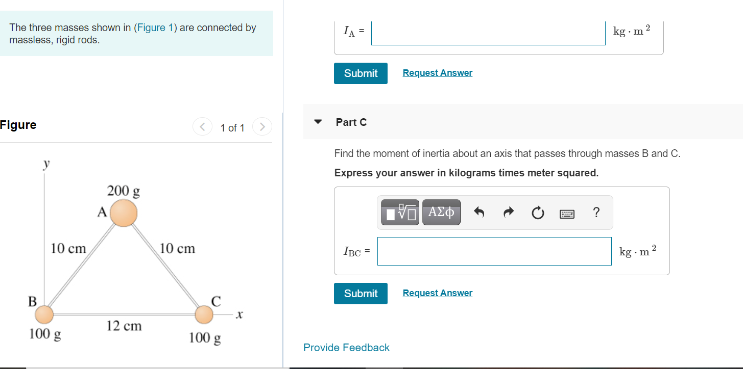 Solved Review Constants Peric The three masses shown in | Chegg.com
