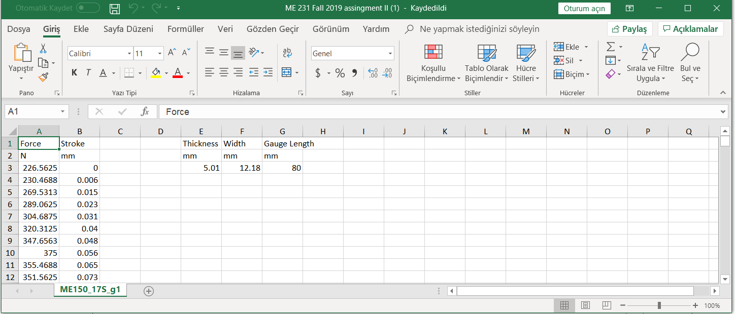 Excel Sheet Of A Tensile Test Is Uploaded Please Chegg Com