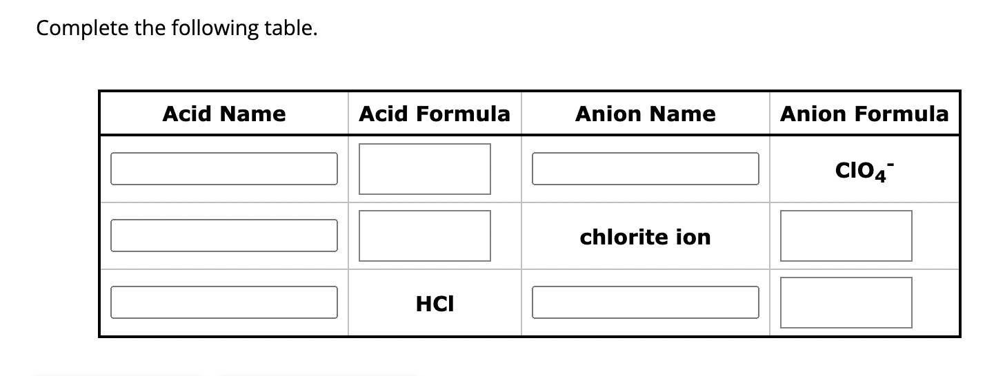 Solved Complete the following table for the first step in | Chegg.com