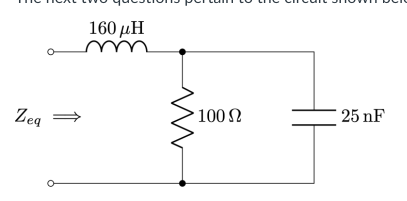 Solved At what frequency (in radians per second) is the | Chegg.com